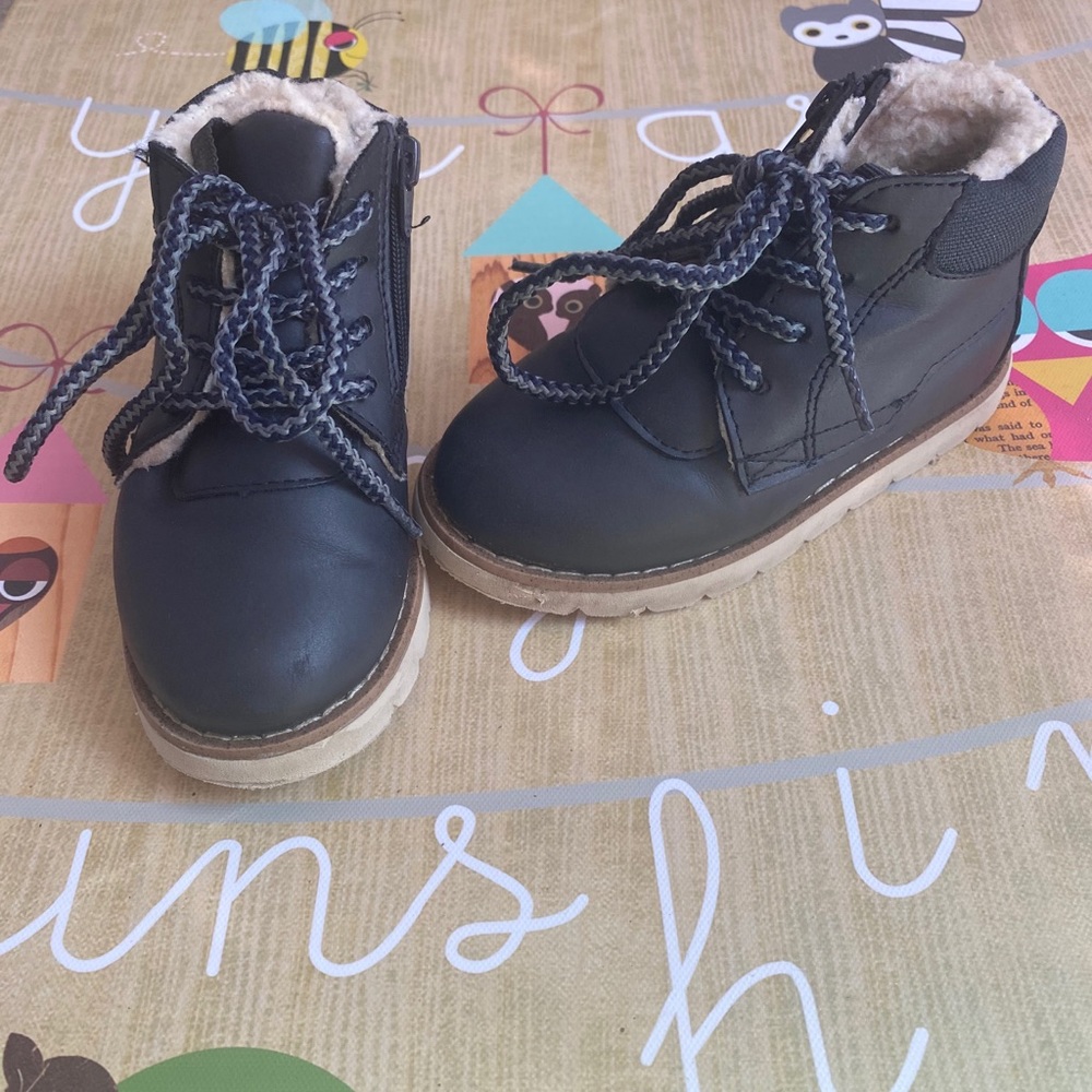 Baby Zara dark blue boys booties shoes 21